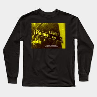 Golden Black Rainier Avenue South, Seattle, WA by Mistah Wilson Photography Long Sleeve T-Shirt